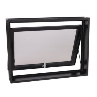 Janela Alumínio Ar Preto 70x40 com Vidro Boreal Fumê | Moderna e Resistente