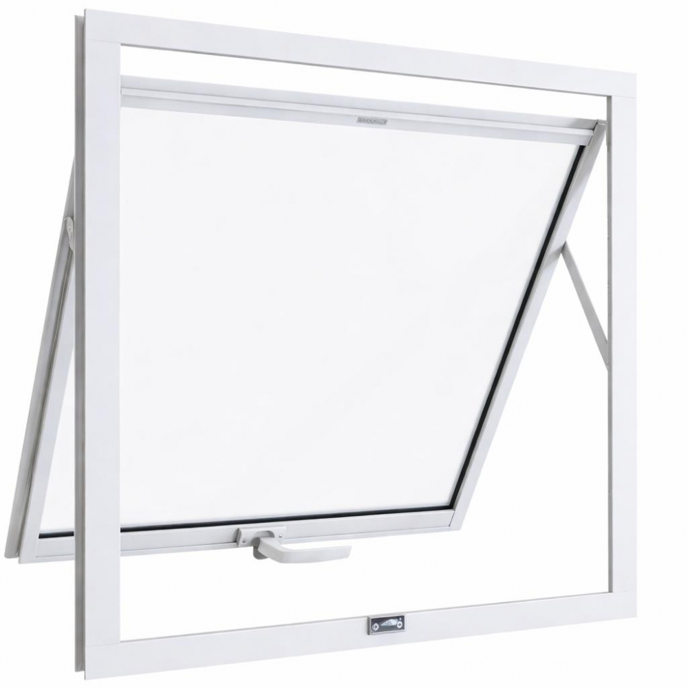 Janela de Alumínio  Ar com Vidro Boreal - Branco